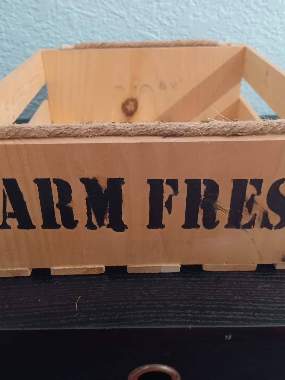 Rustic Farm Fresh Wooden Crate - Natural Wood